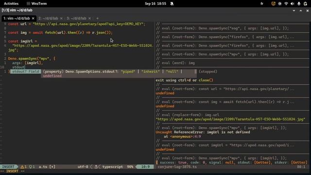 Repl driven deno (feat deno, nvim, conjure) смотреть онлайн