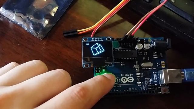 arduino uno + Monochrome 0.96 128x64 OLED graphic display (test 1) смотреть онлайн