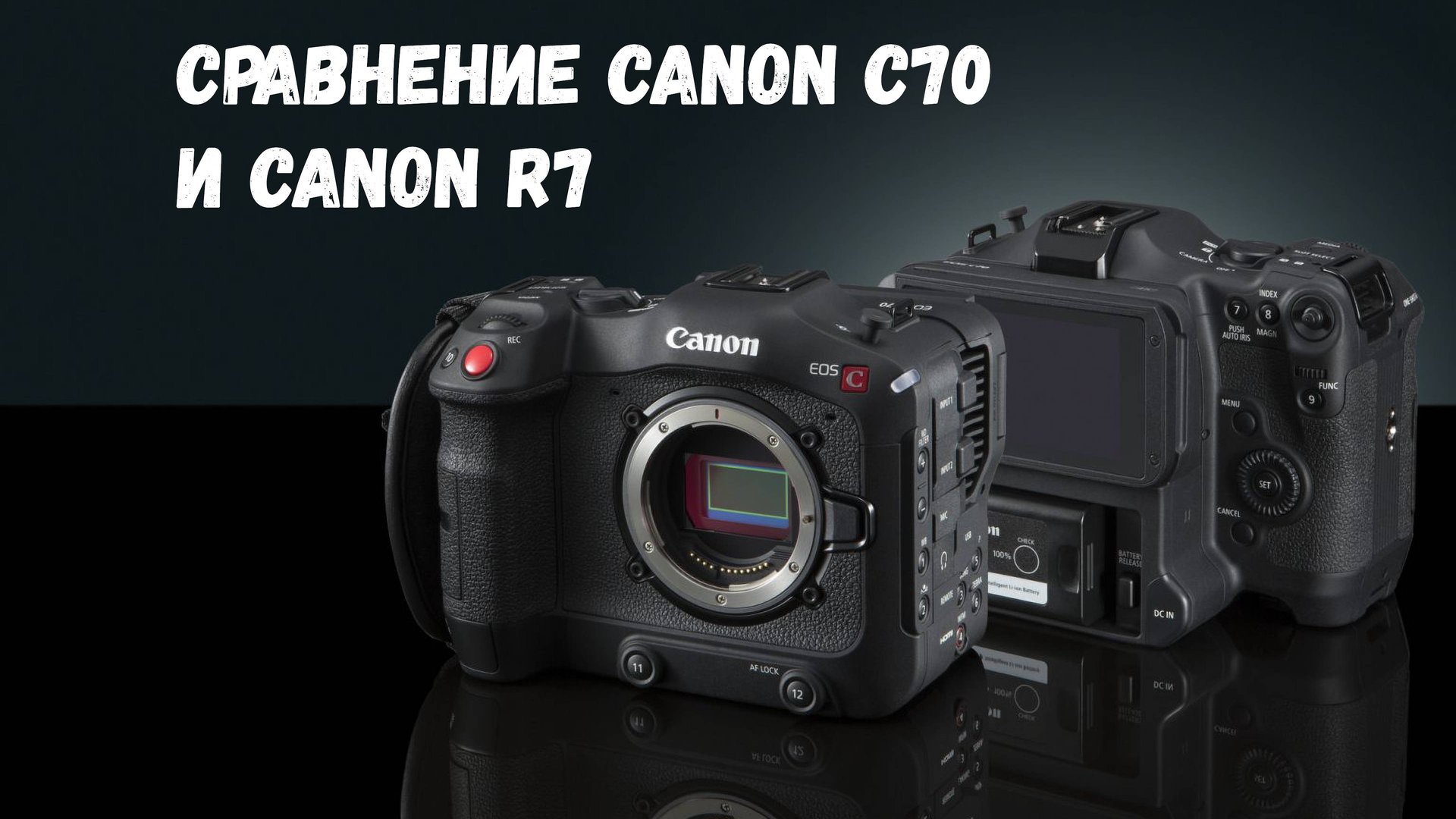 сравнение Canon R7 и Canon C70