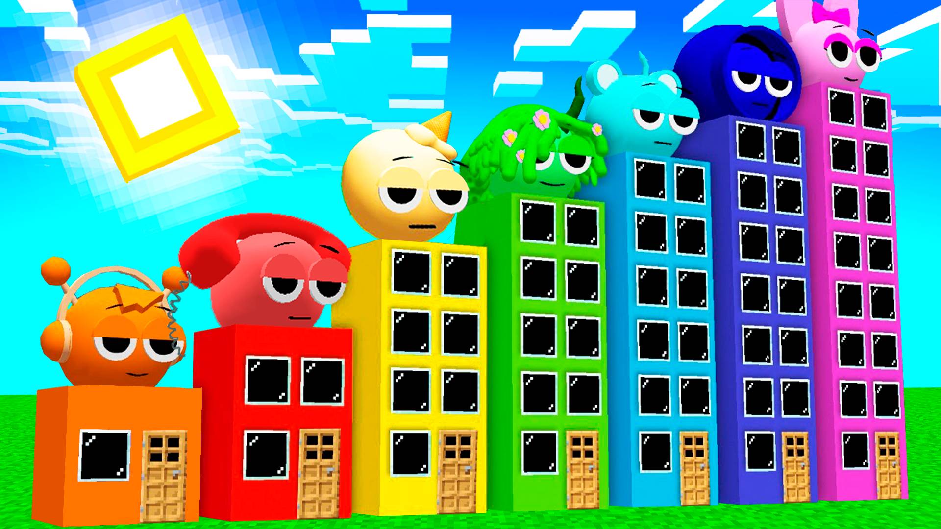 ВЫЖИВАНИЕ ВНУТРИ ВСЕХ НЕБОСКРЕБ ОТЕЛЬ ПОРТАЛ СПРУНКИ В МАЙНКРАФТ! ХОРРОР СПРАНКИ SPRUNKI MINECRAFT смотреть онлайн