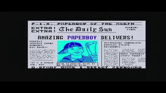 Paperboy - Zx Spectrum +2 (Full Cassette Tape Loading & Gameplay)