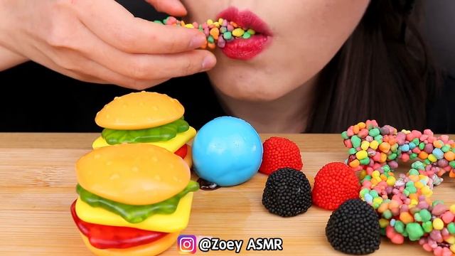 ASMR POPULAR FOOD *ROPE CANDY, PLANET GUMMY JELLY, ICE CREAM 너드로프, 지구젤리 구미, 아이스크림 먹방 EATING SOUNDS смотреть онлайн