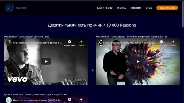 Поиск песен на сайте RussiaWorship.ru