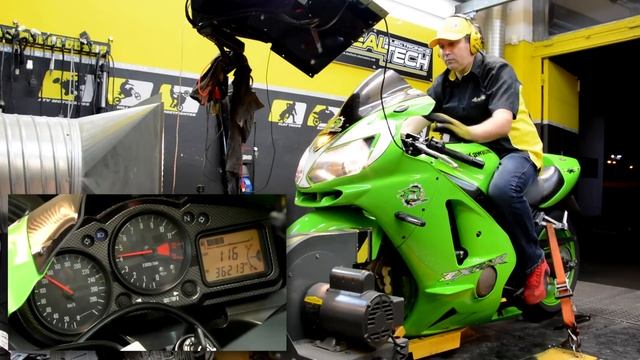 HealTech QuickShifter easy (QSE) - Dyno test run, Kawasaki ZX-12R смотреть онлайн