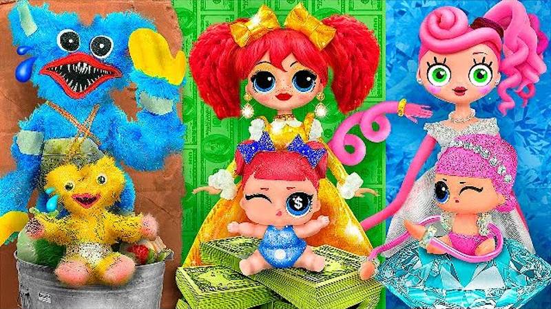 Бедные, богатые и ультра богатые родители - 30 идей для кукол ЛОЛ смотреть онлайн