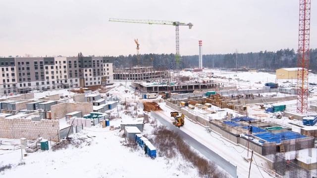 ЖК Аникеевский — съёмка с воздуха (07 декабря 2023) смотреть онлайн