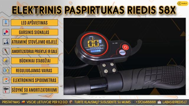 Patikimasis bei manevringasis S8X elektrinis paspirtukas 🔋🛴 смотреть онлайн