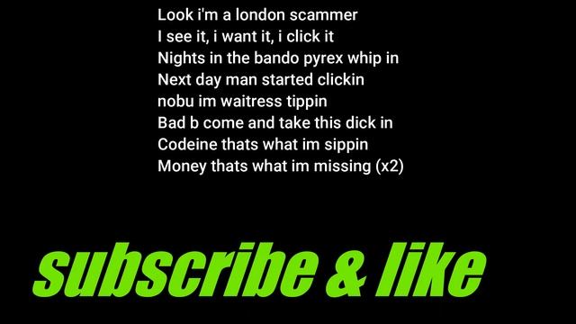 Tankz - London Scammer (lyrics)