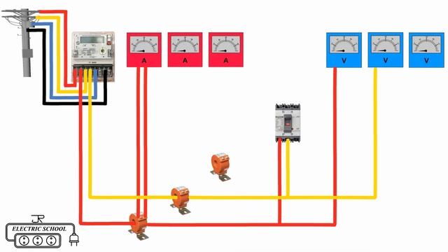 Подключение 3-фазного линейного амперметра вольтметра смотреть онлайн