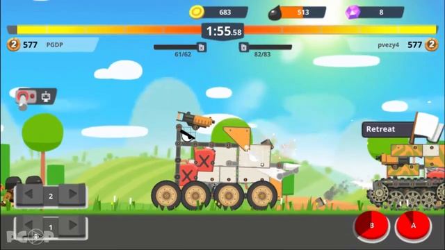 Super Tank Rumble # 4 - Build a Tank 3 Dual Cannons [Mobile Games] смотреть онлайн