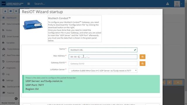 ResIOT LoRaWan - Add Multitech Gateway смотреть онлайн