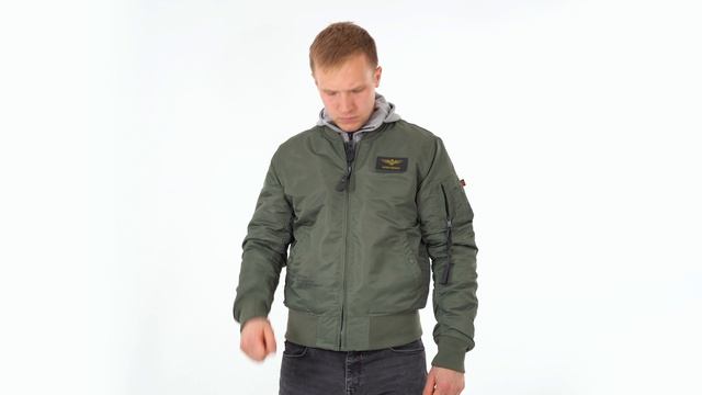 Куртка Nord Denali MA-1 Hoodie green/grey смотреть онлайн