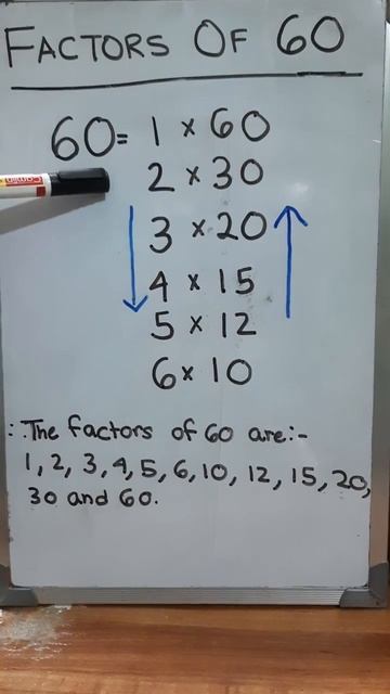 Write all the factors of 60 | Factors of 60 смотреть онлайн