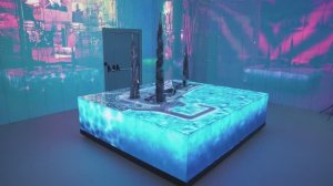 Архитектурный макет на мультимедийном основании Лахта Центр, Газпром