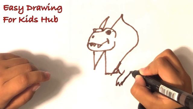Easiest Way To Draw Dilophosaurus Dinosaur смотреть онлайн