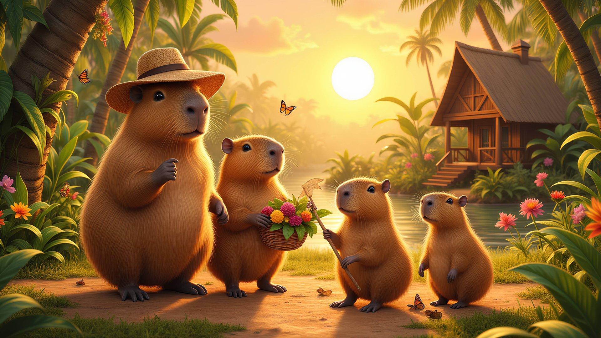 КАПИБАРА И СЕМЕЙНЫЙ ПИКНИК | Мультфильм для детей ✨🐤 смотреть онлайн