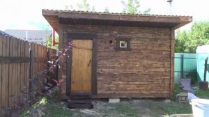Каркасная баня из в стиле леший из обоженной доски своими руками