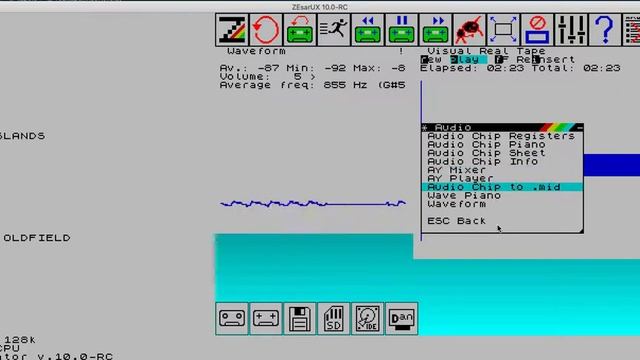 ZEsarUX emulator - Visual Real Tape смотреть онлайн