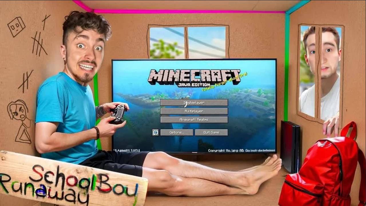 СЪЕЗЖАЮ ОТ ЗЛЫХ РОДИТЕЛЕЙ В SCHOOLBOY RUNAWAY В МАЙНКРАФТ! смотреть онлайн