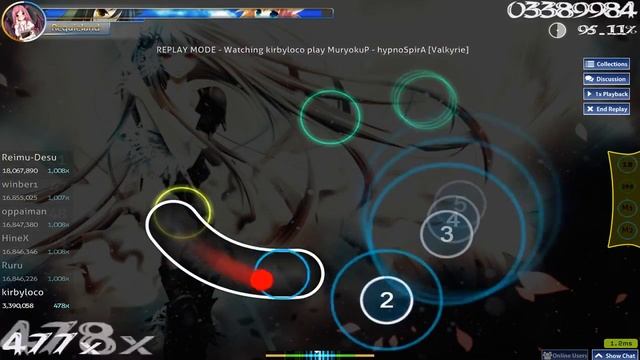 【耀風】OSU MuryokuP - hypnoSpirA [Valkyrie] смотреть онлайн