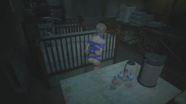 【バイオハザードRE2】かわいいシェリー・バーキンのテープ拘束MOD