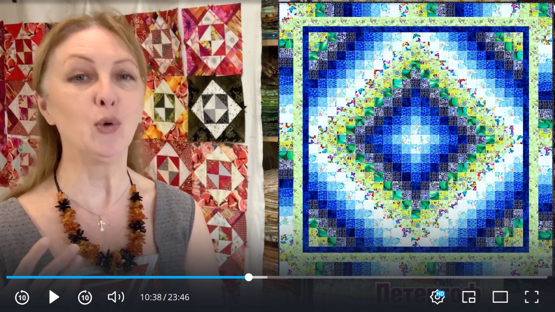 Из пунктов 8 и 9 Инструкции по сборке одеяла "Вокруг Света": сборка центрального полотна смотреть онлайн