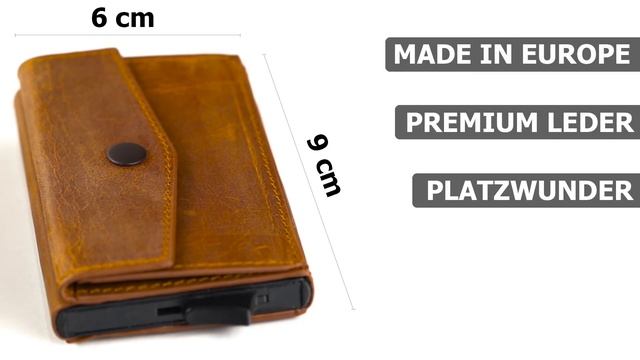 Solo Pelle Mech Kartenetui mit Münzfach / Slim Wallet aus echtem Leder смотреть онлайн