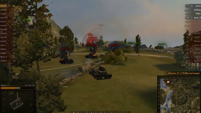 M2 Light Tank - Тащит, 9 фрагов и 1к дамага World of tanks смотреть онлайн