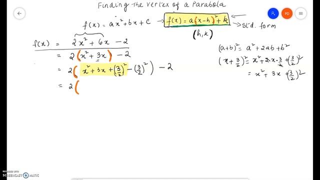 Finding the Vertex ofa Parabola смотреть онлайн