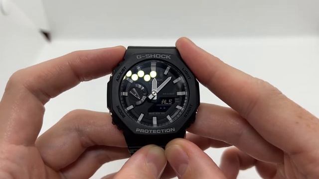 How to set the Alarm and Hourly Chime/Beep on a Casio G-Shock GA-2100 (Casioak) смотреть онлайн