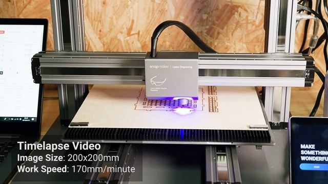 Snapmaker 2.0 is laser cutting plywood for a Eiffel Tower смотреть онлайн