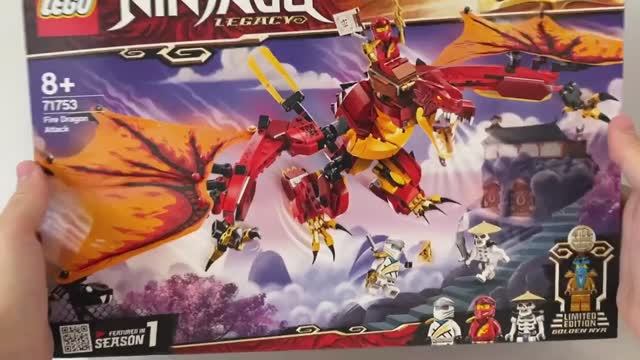 ОБЗОР ЛЕГО НИНДЗЯГО 71753 Атака Огненного Дракона LEGO NINJAGO LEGACY Fire Dragon Attack Дракон Кая смотреть онлайн
