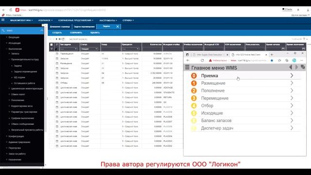 Перемещение по задаче / Creating & Performing Move Tasks Infor WMS 11.0.3 смотреть онлайн