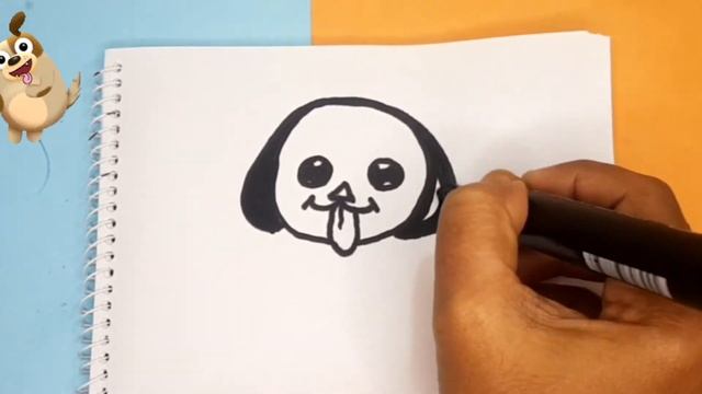 Bolalar uchun dog rasm chizish 🐶 Drawing a cute dog for Kids and Toddlers смотреть онлайн