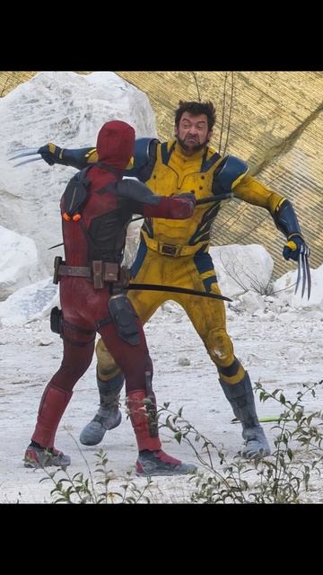 Росомаха дерётся с Дедпулом, новые фото со съемок, deadpool vs wolverine смотреть онлайн