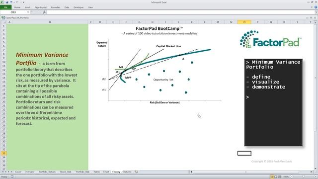 Minimum Variance Portfolio definition for investment modeling смотреть онлайн