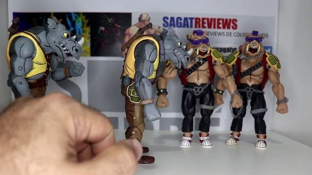 Review Neca Rocksteady E Bebop Comparativo Original Vs Bootleg Piratex