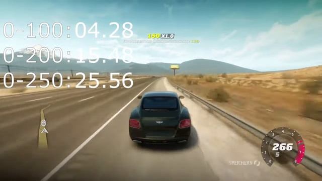 Luxurious Cruiser - 2012 Bentley Continental GT - Top Speed Run + Accel Times - Forza Horizon