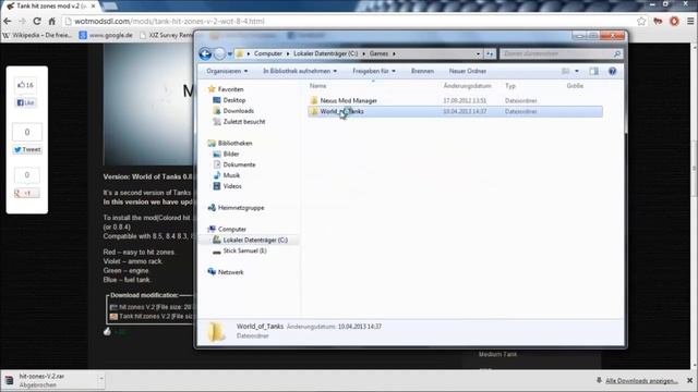 [HOW TO] install World of Tanks (8.8) Hit-Zone-Mod (HD/German) смотреть онлайн