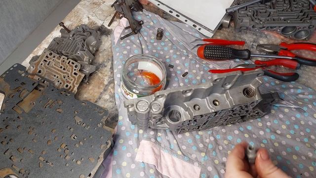 Сборка гидроблока АКПП Aisin AF17_AF13_часть 3