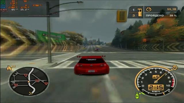 PALIT 9400 GT 512MB TEST NFS Most Wanted 2005 1280x1024 смотреть онлайн