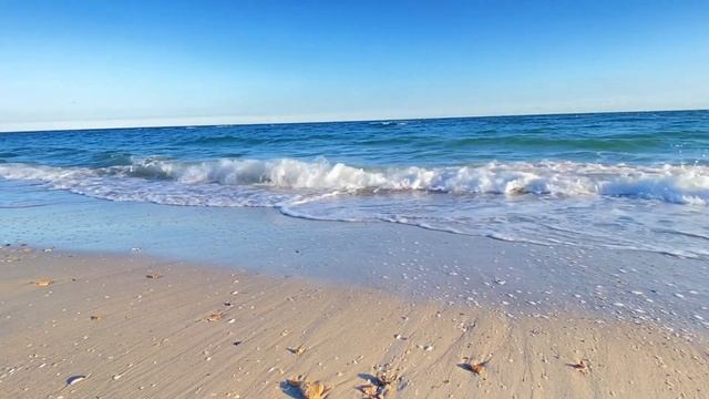 Шум волн, звук моря, Видео пляжа 1 час 🌊 Утро на берегу моря смотреть онлайн