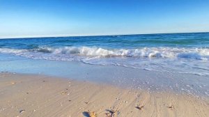 Шум волн, звук моря, Видео пляжа 1 час 🌊 Утро на берегу моря