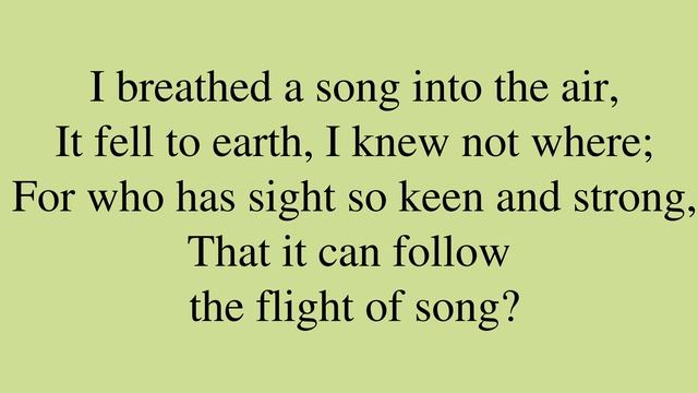 Poem by Henry Wadsworth Longfellow: “The Arrow and the Song” смотреть онлайн