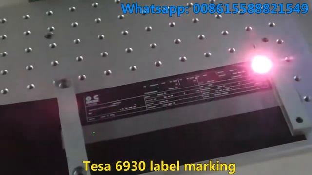 Fiber laser marking machine for Tesa 6930 label marking смотреть онлайн