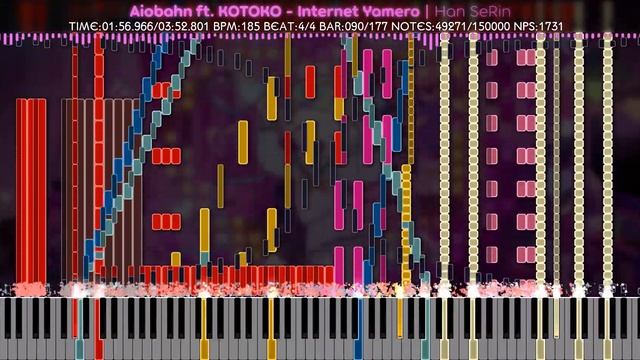 [Black MIDI] Aiobahn Ft. KOTOKO - Internet Yamero | Han SeRin | 150,000 Notes