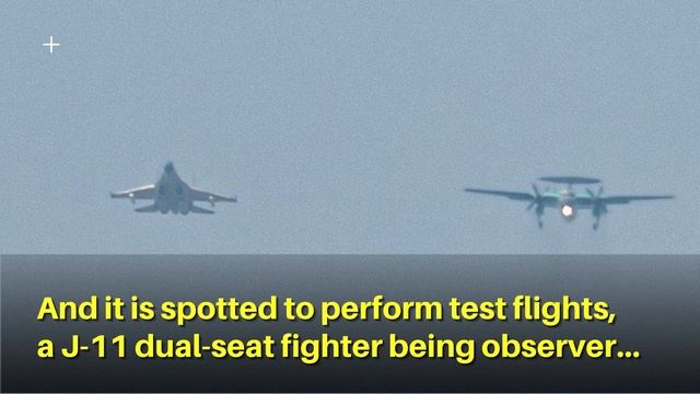 KJ-600 Chinese AWACS radar aircraft - the eye of Chinese 003 aircraft carrier strike group смотреть онлайн