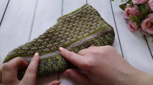 ✅Мастер класс ✅Тапочки мужские "Ракушки" спицами.✅Размер 41 и 43