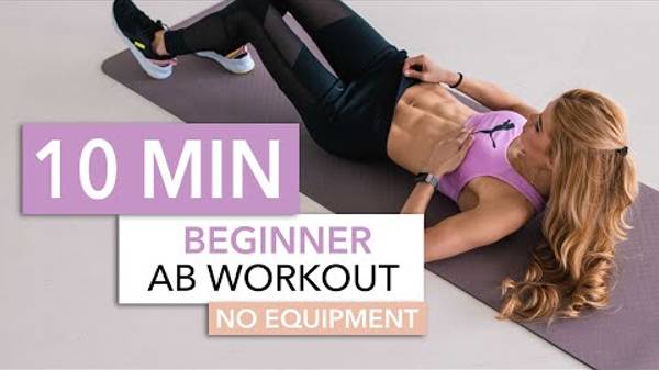 10 MIN BEGINNER AB WORKOUT No Equipment Pamela Reif смотреть онлайн