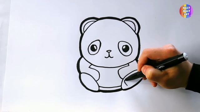 Cute Panda how to Draw and Color for Kids and Toddlers | Learn color and english for Children смотреть онлайн